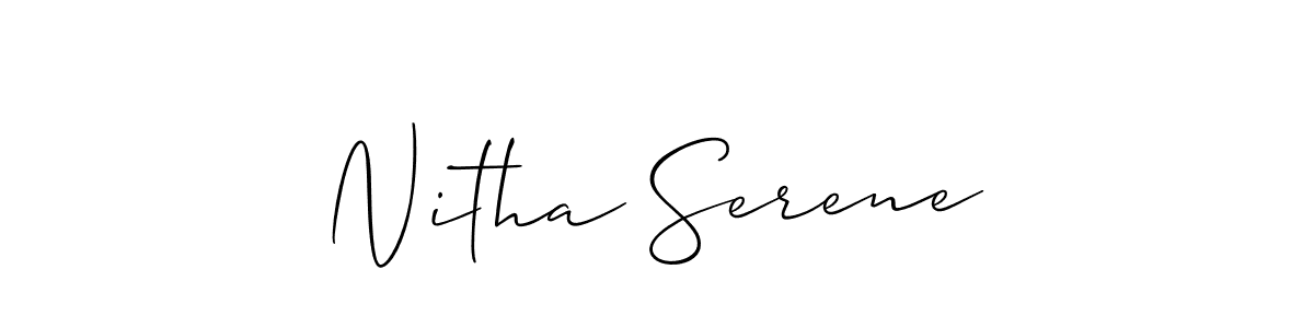 Design your own signature with our free online signature maker. With this signature software, you can create a handwritten (Allison_Script) signature for name Nitha Serene. Nitha Serene signature style 2 images and pictures png