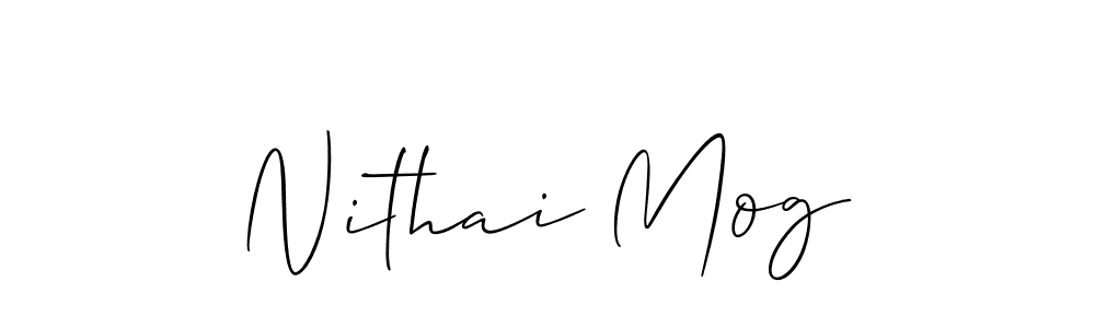 Design your own signature with our free online signature maker. With this signature software, you can create a handwritten (Allison_Script) signature for name Nithai Mog. Nithai Mog signature style 2 images and pictures png