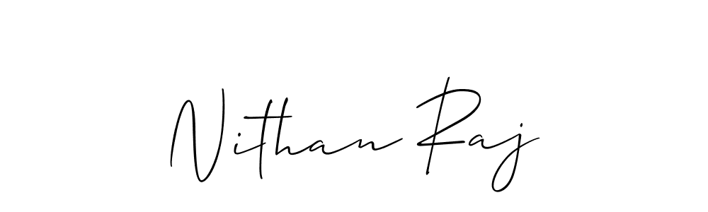 Also we have Nithan Raj name is the best signature style. Create professional handwritten signature collection using Allison_Script autograph style. Nithan Raj signature style 2 images and pictures png
