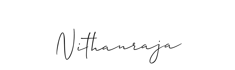 The best way (Allison_Script) to make a short signature is to pick only two or three words in your name. The name Nithanraja include a total of six letters. For converting this name. Nithanraja signature style 2 images and pictures png