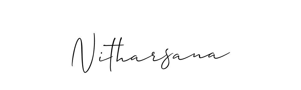 Best and Professional Signature Style for Nitharsana. Allison_Script Best Signature Style Collection. Nitharsana signature style 2 images and pictures png