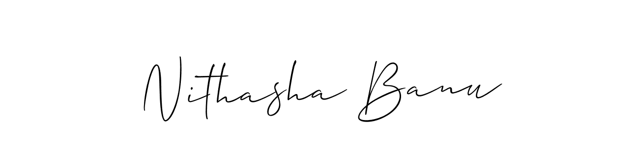 Similarly Allison_Script is the best handwritten signature design. Signature creator online .You can use it as an online autograph creator for name Nithasha Banu. Nithasha Banu signature style 2 images and pictures png