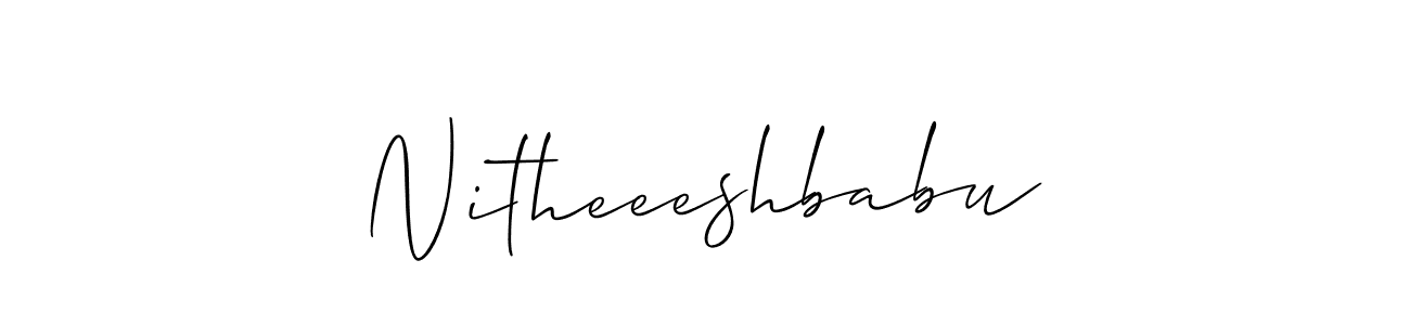 This is the best signature style for the Nitheeeshbabu name. Also you like these signature font (Allison_Script). Mix name signature. Nitheeeshbabu signature style 2 images and pictures png