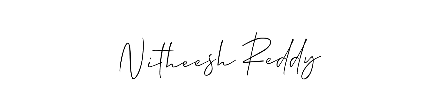 It looks lik you need a new signature style for name Nitheesh Reddy. Design unique handwritten (Allison_Script) signature with our free signature maker in just a few clicks. Nitheesh Reddy signature style 2 images and pictures png