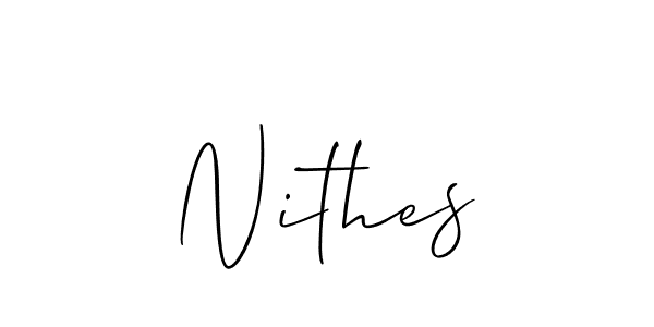 How to make Nithes signature? Allison_Script is a professional autograph style. Create handwritten signature for Nithes name. Nithes signature style 2 images and pictures png