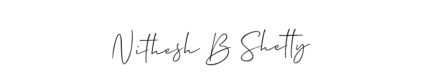 Make a short Nithesh B Shetty signature style. Manage your documents anywhere anytime using Allison_Script. Create and add eSignatures, submit forms, share and send files easily. Nithesh B Shetty signature style 2 images and pictures png