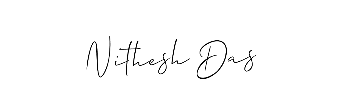 How to make Nithesh Das name signature. Use Allison_Script style for creating short signs online. This is the latest handwritten sign. Nithesh Das signature style 2 images and pictures png