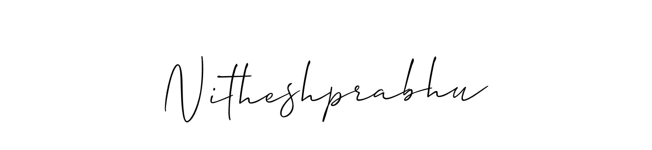 How to Draw Nitheshprabhu signature style? Allison_Script is a latest design signature styles for name Nitheshprabhu. Nitheshprabhu signature style 2 images and pictures png