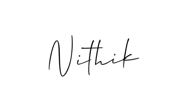 Nithik stylish signature style. Best Handwritten Sign (Allison_Script) for my name. Handwritten Signature Collection Ideas for my name Nithik. Nithik signature style 2 images and pictures png