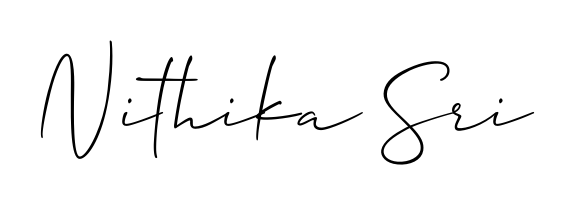A classic penmanship look for Nithika Sri. The Allison_Script font brings timeless elegance and confidence to every signed document. Nithika Sri signature style 2 images and pictures png