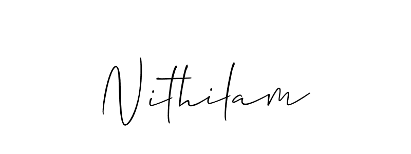 Make a beautiful signature design for name Nithilam. Use this online signature maker to create a handwritten signature for free. Nithilam signature style 2 images and pictures png