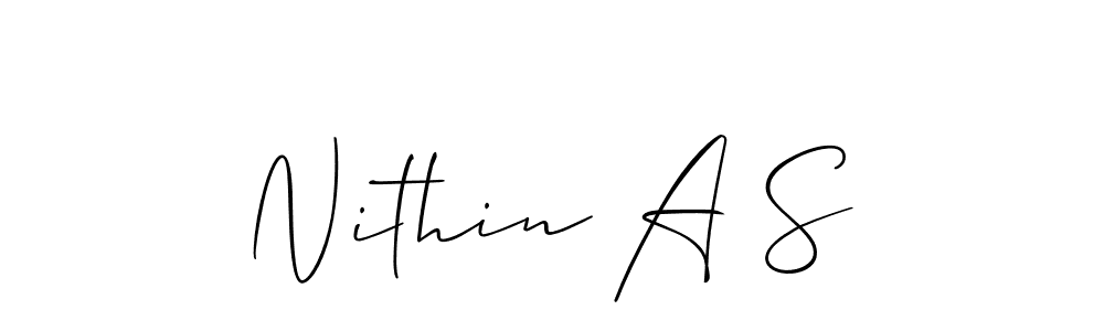 How to make Nithin A S signature? Allison_Script is a professional autograph style. Create handwritten signature for Nithin A S name. Nithin A S signature style 2 images and pictures png