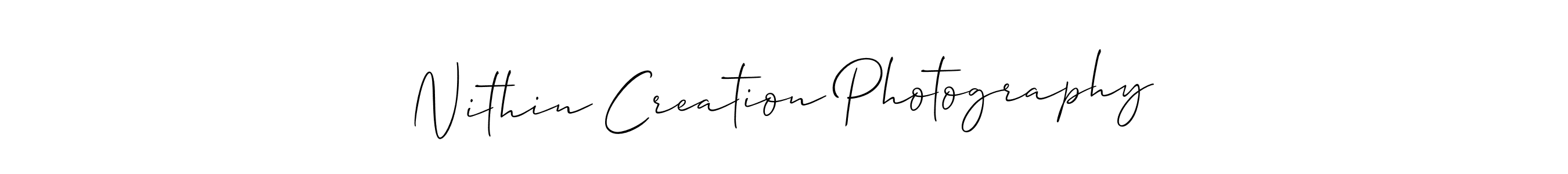 How to make Nithin Creation Photography signature? Allison_Script is a professional autograph style. Create handwritten signature for Nithin Creation Photography name. Nithin Creation Photography signature style 2 images and pictures png