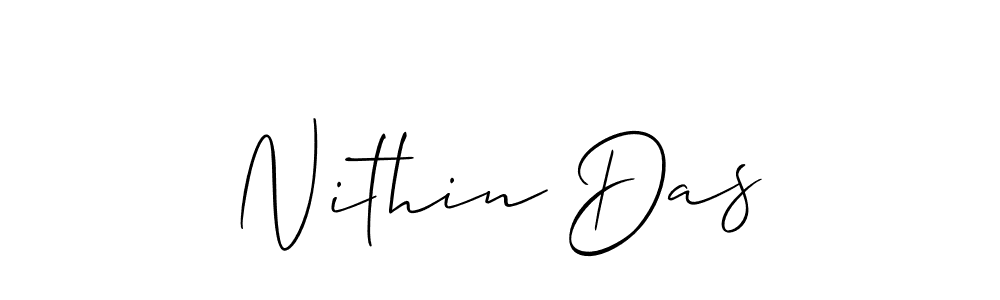 You should practise on your own different ways (Allison_Script) to write your name (Nithin Das) in signature. don't let someone else do it for you. Nithin Das signature style 2 images and pictures png