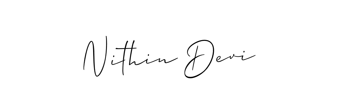 Best and Professional Signature Style for Nithin Devi. Allison_Script Best Signature Style Collection. Nithin Devi signature style 2 images and pictures png