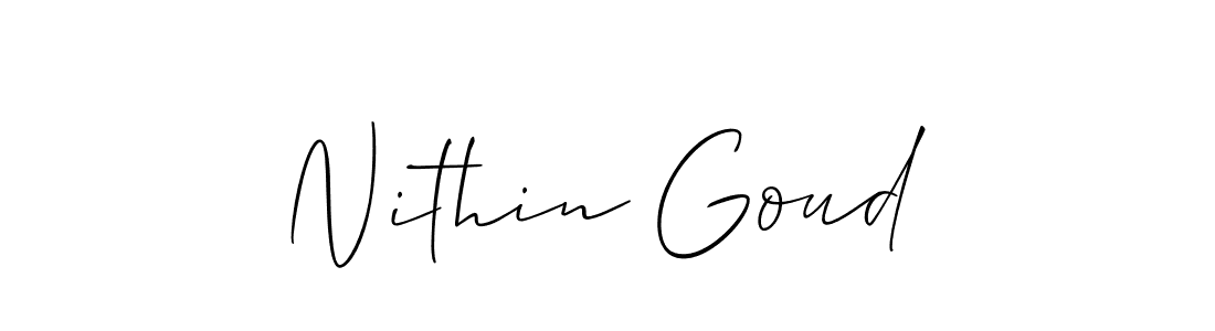 Design your own signature with our free online signature maker. With this signature software, you can create a handwritten (Allison_Script) signature for name Nithin Goud. Nithin Goud signature style 2 images and pictures png