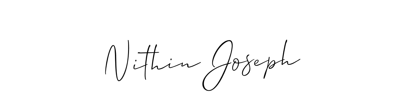 Use a signature maker to create a handwritten signature online. With this signature software, you can design (Allison_Script) your own signature for name Nithin Joseph. Nithin Joseph signature style 2 images and pictures png