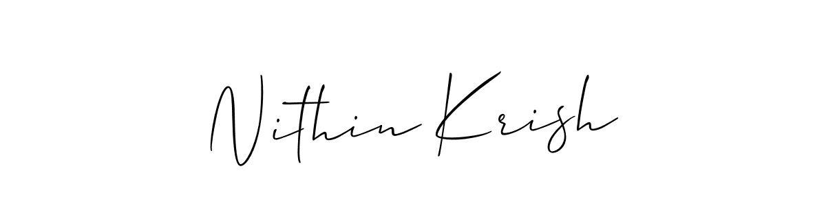 See photos of Nithin Krish official signature by Spectra . Check more albums & portfolios. Read reviews & check more about Allison_Script font. Nithin Krish signature style 2 images and pictures png