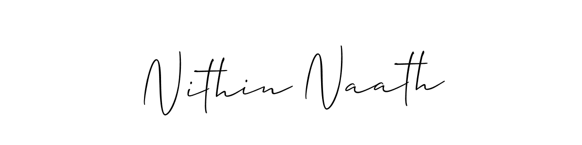 Nithin Naath stylish signature style. Best Handwritten Sign (Allison_Script) for my name. Handwritten Signature Collection Ideas for my name Nithin Naath. Nithin Naath signature style 2 images and pictures png