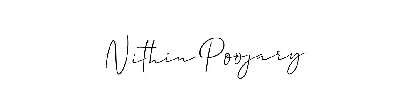 Check out images of Autograph of Nithin Poojary name. Actor Nithin Poojary Signature Style. Allison_Script is a professional sign style online. Nithin Poojary signature style 2 images and pictures png