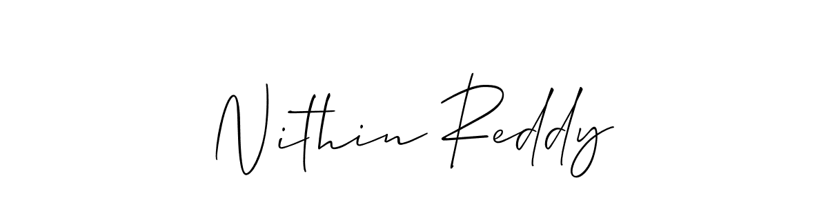 It looks lik you need a new signature style for name Nithin Reddy. Design unique handwritten (Allison_Script) signature with our free signature maker in just a few clicks. Nithin Reddy signature style 2 images and pictures png