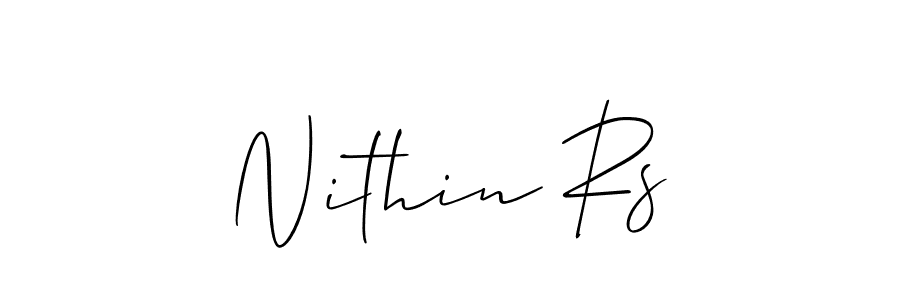 You should practise on your own different ways (Allison_Script) to write your name (Nithin Rs) in signature. don't let someone else do it for you. Nithin Rs signature style 2 images and pictures png