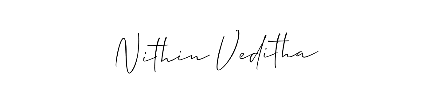 Check out images of Autograph of Nithin Veditha name. Actor Nithin Veditha Signature Style. Allison_Script is a professional sign style online. Nithin Veditha signature style 2 images and pictures png
