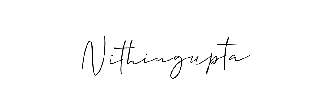 Make a beautiful signature design for name Nithingupta. With this signature (Allison_Script) style, you can create a handwritten signature for free. Nithingupta signature style 2 images and pictures png