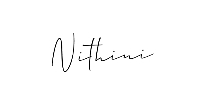 You should practise on your own different ways (Allison_Script) to write your name (Nithini) in signature. don't let someone else do it for you. Nithini signature style 2 images and pictures png