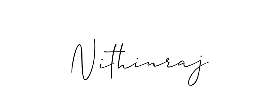 Make a beautiful signature design for name Nithinraj. With this signature (Allison_Script) style, you can create a handwritten signature for free. Nithinraj signature style 2 images and pictures png