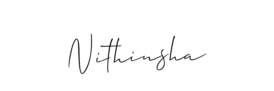 It looks lik you need a new signature style for name Nithinsha. Design unique handwritten (Allison_Script) signature with our free signature maker in just a few clicks. Nithinsha signature style 2 images and pictures png