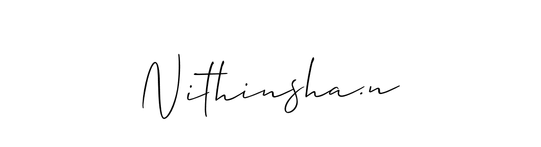 It looks lik you need a new signature style for name Nithinsha.n. Design unique handwritten (Allison_Script) signature with our free signature maker in just a few clicks. Nithinsha.n signature style 2 images and pictures png