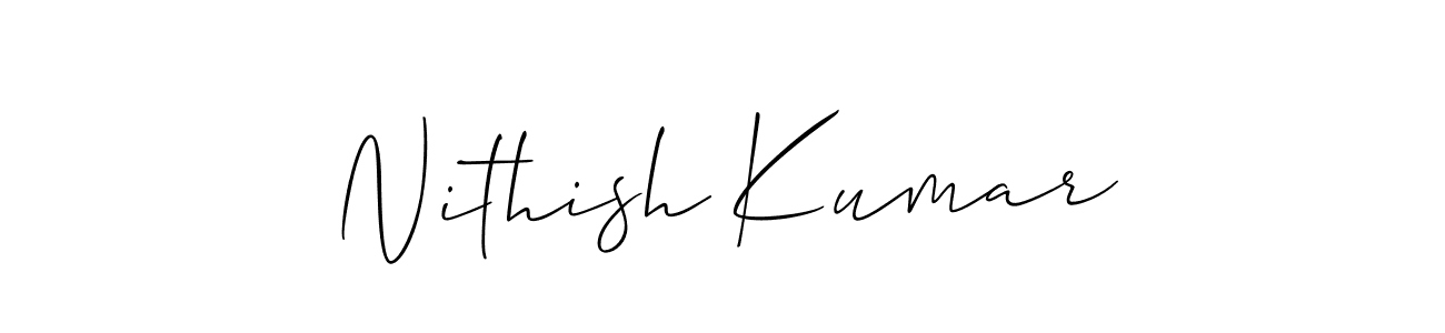 It looks lik you need a new signature style for name Nithish Kumar. Design unique handwritten (Allison_Script) signature with our free signature maker in just a few clicks. Nithish Kumar signature style 2 images and pictures png