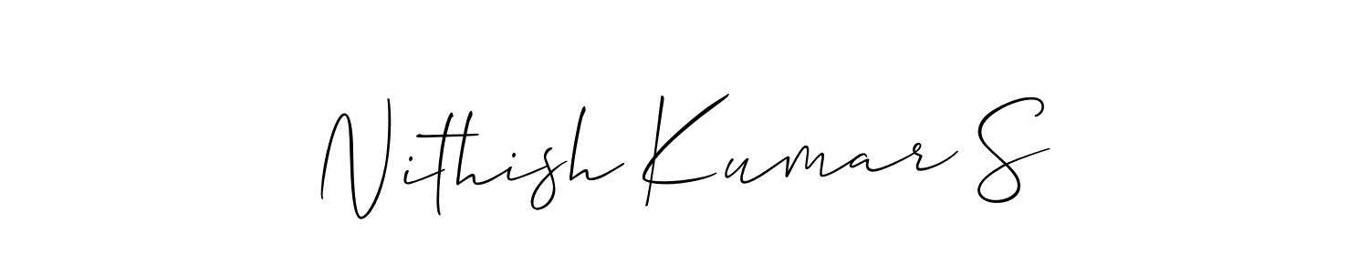 How to make Nithish Kumar S signature? Allison_Script is a professional autograph style. Create handwritten signature for Nithish Kumar S name. Nithish Kumar S signature style 2 images and pictures png