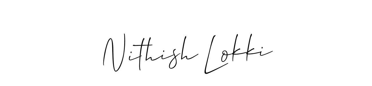 Make a short Nithish Lokki signature style. Manage your documents anywhere anytime using Allison_Script. Create and add eSignatures, submit forms, share and send files easily. Nithish Lokki signature style 2 images and pictures png