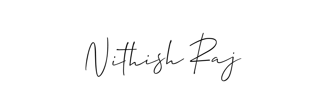 Design your own signature with our free online signature maker. With this signature software, you can create a handwritten (Allison_Script) signature for name Nithish Raj. Nithish Raj signature style 2 images and pictures png