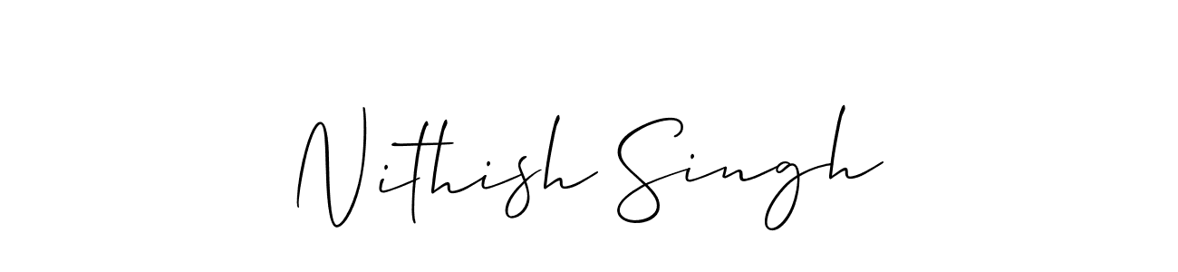 Also we have Nithish Singh name is the best signature style. Create professional handwritten signature collection using Allison_Script autograph style. Nithish Singh signature style 2 images and pictures png