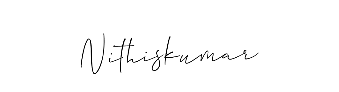 Also we have Nithiskumar name is the best signature style. Create professional handwritten signature collection using Allison_Script autograph style. Nithiskumar signature style 2 images and pictures png