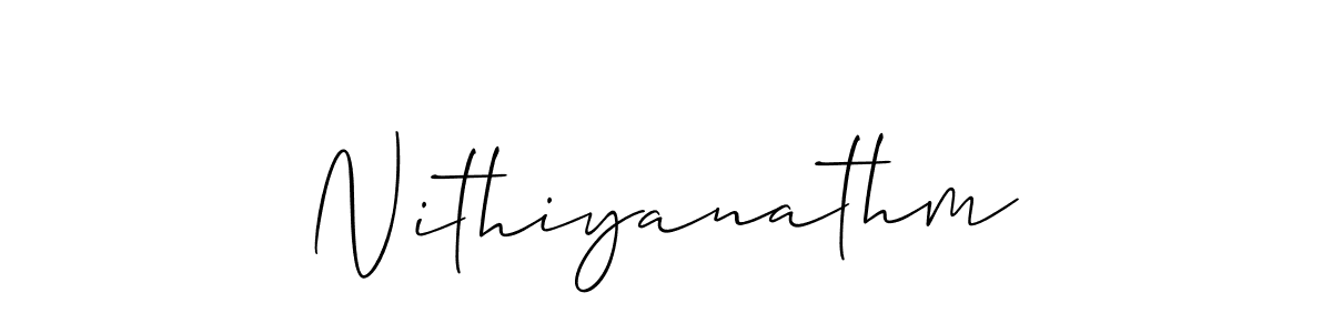 Also we have Nithiyanathm name is the best signature style. Create professional handwritten signature collection using Allison_Script autograph style. Nithiyanathm signature style 2 images and pictures png