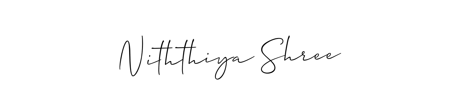 Similarly Allison_Script is the best handwritten signature design. Signature creator online .You can use it as an online autograph creator for name Niththiya Shree. Niththiya Shree signature style 2 images and pictures png