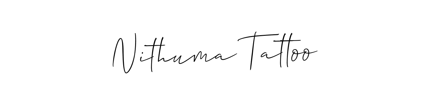 Allison_Script is a professional signature style that is perfect for those who want to add a touch of class to their signature. It is also a great choice for those who want to make their signature more unique. Get Nithuma Tattoo name to fancy signature for free. Nithuma Tattoo signature style 2 images and pictures png