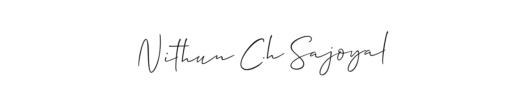 Best and Professional Signature Style for Nithun C.h Sajoyal. Allison_Script Best Signature Style Collection. Nithun C.h Sajoyal signature style 2 images and pictures png