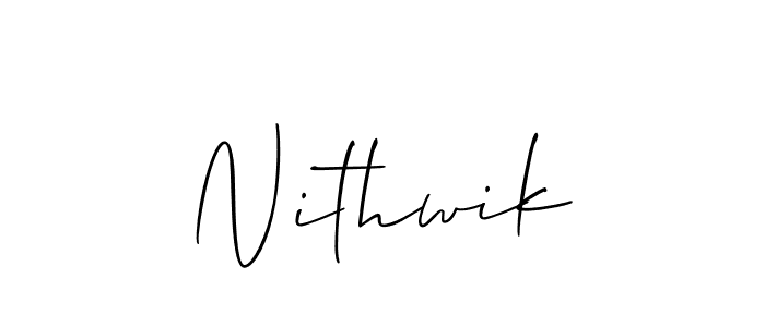 How to Draw Nithwik signature style? Allison_Script is a latest design signature styles for name Nithwik. Nithwik signature style 2 images and pictures png