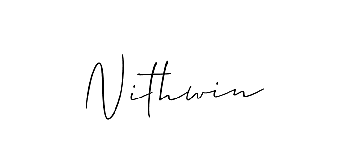 You should practise on your own different ways (Allison_Script) to write your name (Nithwin) in signature. don't let someone else do it for you. Nithwin signature style 2 images and pictures png