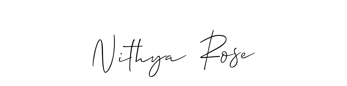 How to make Nithya  Rose signature? Allison_Script is a professional autograph style. Create handwritten signature for Nithya  Rose name. Nithya  Rose signature style 2 images and pictures png