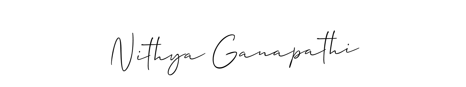 It looks lik you need a new signature style for name Nithya Ganapathi. Design unique handwritten (Allison_Script) signature with our free signature maker in just a few clicks. Nithya Ganapathi signature style 2 images and pictures png