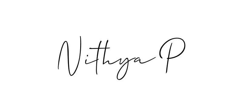 You can use this online signature creator to create a handwritten signature for the name Nithya P. This is the best online autograph maker. Nithya P signature style 2 images and pictures png