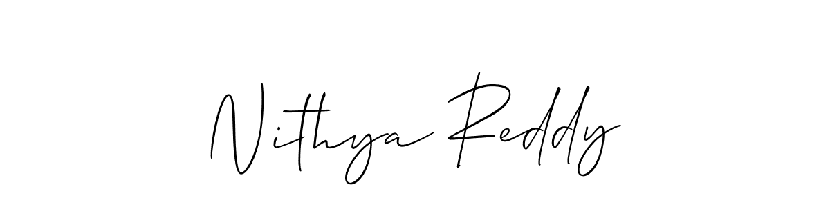 Nithya Reddy stylish signature style. Best Handwritten Sign (Allison_Script) for my name. Handwritten Signature Collection Ideas for my name Nithya Reddy. Nithya Reddy signature style 2 images and pictures png