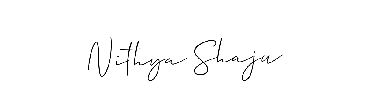Make a beautiful signature design for name Nithya Shaju. Use this online signature maker to create a handwritten signature for free. Nithya Shaju signature style 2 images and pictures png