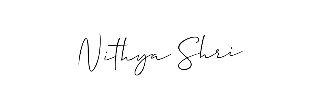 Design your own signature with our free online signature maker. With this signature software, you can create a handwritten (Allison_Script) signature for name Nithya Shri. Nithya Shri signature style 2 images and pictures png